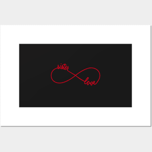 Sister love, infinity sign Posters and Art